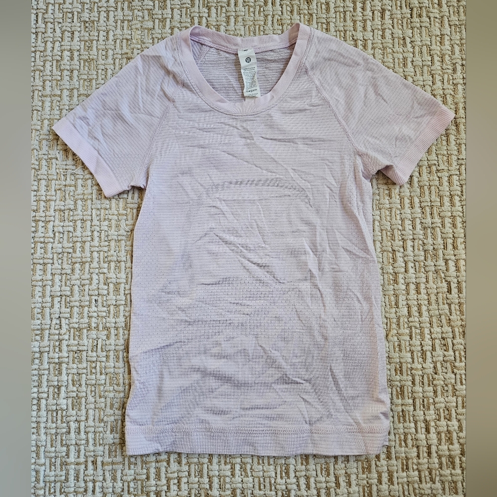 lululemon athletica Light Pink Short Sleeve Top